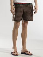 Web Detail Diamante Swim Shorts