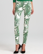Tropical Palm Print Jeans