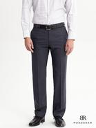 Tailored Slim Navy Italian Wool Notched Suit Pants