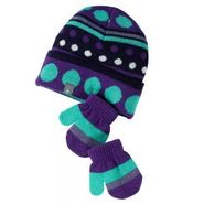 Infant/Toddler Dot Hat/Mitten Set sc368