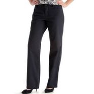 Women Relaxed Plain Front Pants - Navy 460-1211