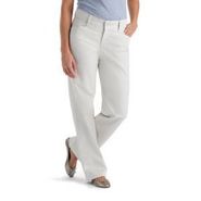 Women Petite Relaxed Plain Front Pants - String 47