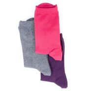 Women Flat Knit Socks 3-Pair acs591