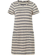 Blue/Cream Striped Pebble Dress
