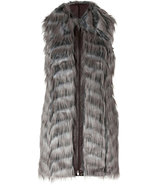 Taupe Grey Vintage Faux Fur Marianne Vest
