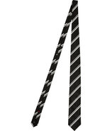 Black Striped Silk Tie