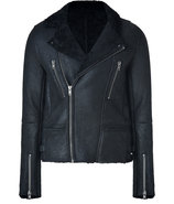 Black Shearling Sam Biker Jacket