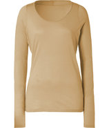 Raw Umber Destroyed Scoop Neck T-Shirt
