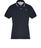 Navy Stretch Cotton Bow Polo Shirt