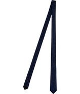 Navy Textured Silk Slim Tie