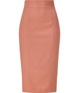 Burnt Coral High Waisted Pencil Skirt