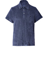 Navy Terry Cloth Polo Shirt