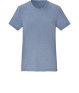 Heather Chambray Crinkle Crew Neck T-Shirt