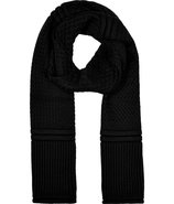 Black Wool Blend Scarf