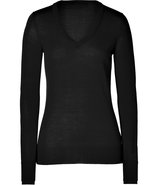 Black V-Neck Kongo Pullover
