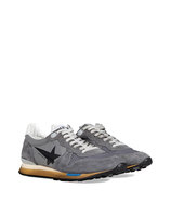 Grey Leather/Nylon Running Sneakers