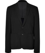 Black Cotton Dagger Blazer