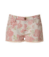 Red Rose Print Boyfriend Short