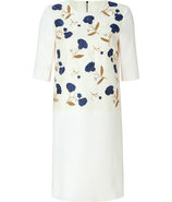Ivory Embroidered Sheath Dress