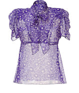 Purple Floral Print Top