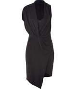 Anthracite Draped Jersey Dress