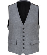 Heather Grey/Black Cotton Grosvenor Waistcoat