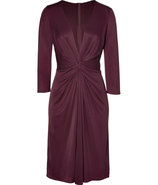 Aubergine Silk Jersey Dress for STYLEBOP.com