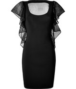 Black Dress with Sheer Mesh Back