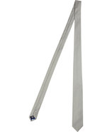 Dark Blue and White Patterned Silk Tie