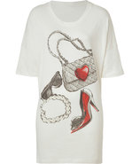 Ivory Printed Cotton Top