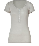 Beige Linen Henley Top