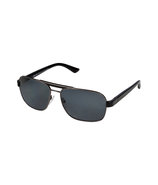 Black/Opaque Grey Metal Polarized Sunglasses