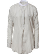 Whisper Grey Striped Brooklyn Top