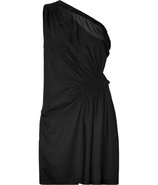 Black Draped Dress with Zip