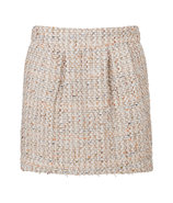 Cream-Multi Boucl? Skirt