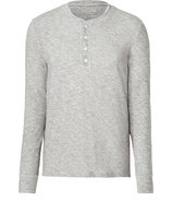 Heather Grey Long Sleeve Henley
