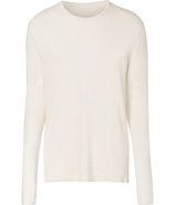 White Long Sleeve Linen Mick T-Shirt