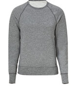 Grey Cotton/Suede Patch Sweatshirt