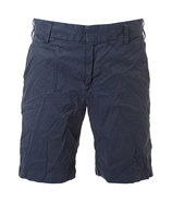 Marine Crinkled Light Twill Bermuda Shorts