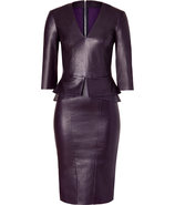 Midnight Purple Stretch Leather Dress