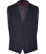 Navy-Multi Pinstriped Ivan Suit Vest