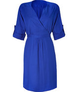 Cobalt Cuff Sleeve Dress