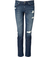 The Stilt Blue Destroyed Cigarette Jeans