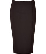 Brown Stretch Jersey Pencil Skirt