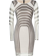 Black/White Tattoo Mesh Dress