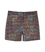 Beige Polka Dot Silk Shorts