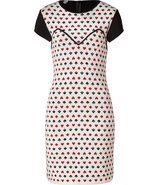 Black/White/Red Wool Playing Card Mitteza Dress