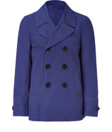 Aubergine Cotton Double-Breasted Jacket
