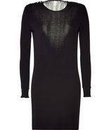 Black Knitted Myrica Dress with Resille Back