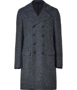 Charcoal Heather Double-Breasted Wool Coat